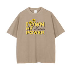 My Power - 250 GSM/Vintage Wash/Drop Shoulder T-Shirt/100% Cotton