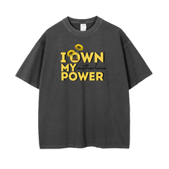 My Power - 250 GSM/Vintage Wash/Drop Shoulder T-Shirt/100% Cotton