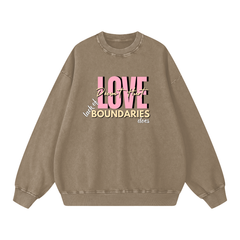 Boundaries - 360 GSM/Acid Wash/Oversize Sweatshirt