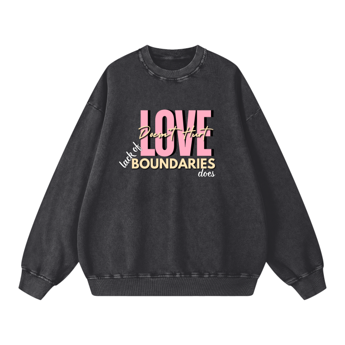 Boundaries - 360 GSM/Acid Wash/Oversize Sweatshirt