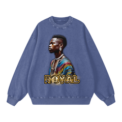 Royal By Design (King) - 360 GSM/Acid Wash/Oversize Sweatshirt