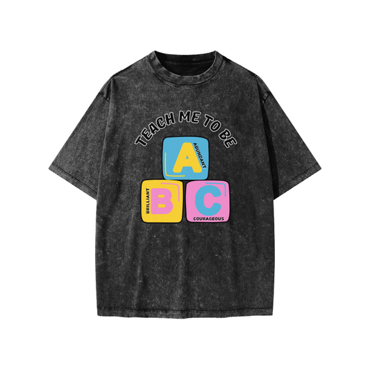 Teach Me - 100% Cotton T-Shirt/Streetwear Kids/American Vintage/ Acid Washed