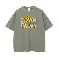 My Power - 250 GSM/Vintage Wash/Drop Shoulder T-Shirt/100% Cotton