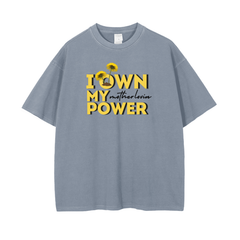 My Power - 250 GSM/Vintage Wash/Drop Shoulder T-Shirt/100% Cotton