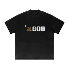 Walk With God - Streetwear Unisex/425 GSM Heavyweight/Solid Color/Drop Shoulder/Loose T-shirt